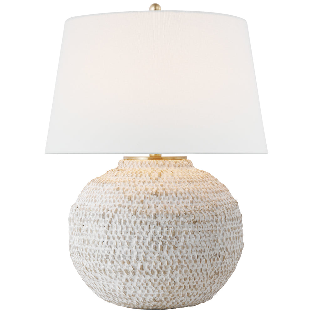 Visual Comfort Signature Canada - LED Table Lamp - Avedon - Plaster White Rattan- Union Lighting Luminaires Decor