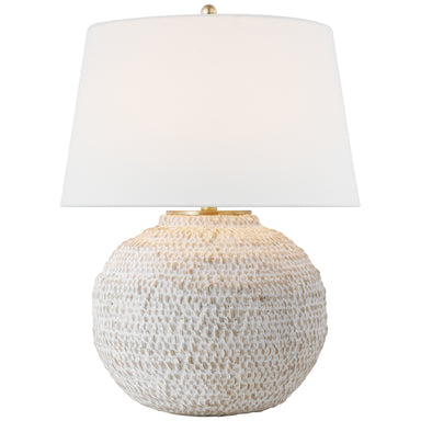 Visual Comfort Signature Canada - LED Table Lamp - Avedon - Plaster White Rattan- Union Lighting Luminaires Decor