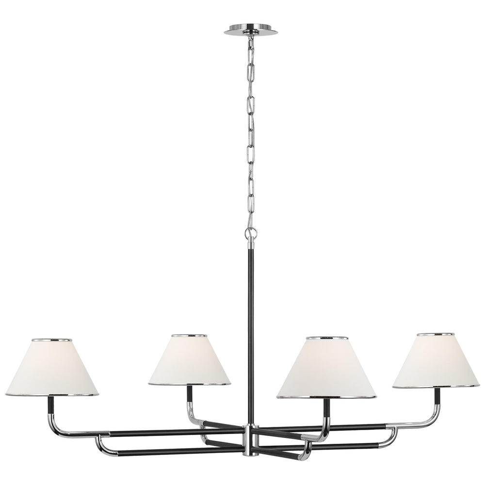 Visual Comfort Signature Canada - LED Chandelier - Rigby - Polished Nickel and Ebony- Union Lighting Luminaires Decor