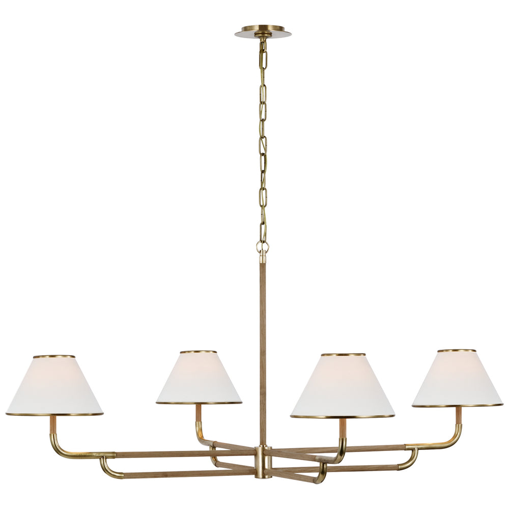 Visual Comfort Signature Canada - LED Chandelier - Rigby - Soft Brass and Natural Oak- Union Lighting Luminaires Decor