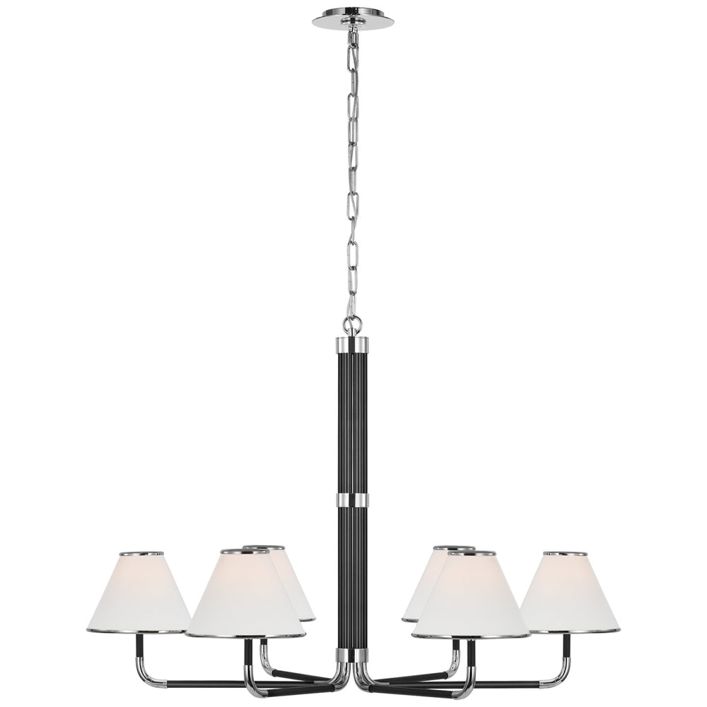 Visual Comfort Signature Canada - LED Chandelier - Rigby - Polished Nickel and Ebony- Union Lighting Luminaires Decor