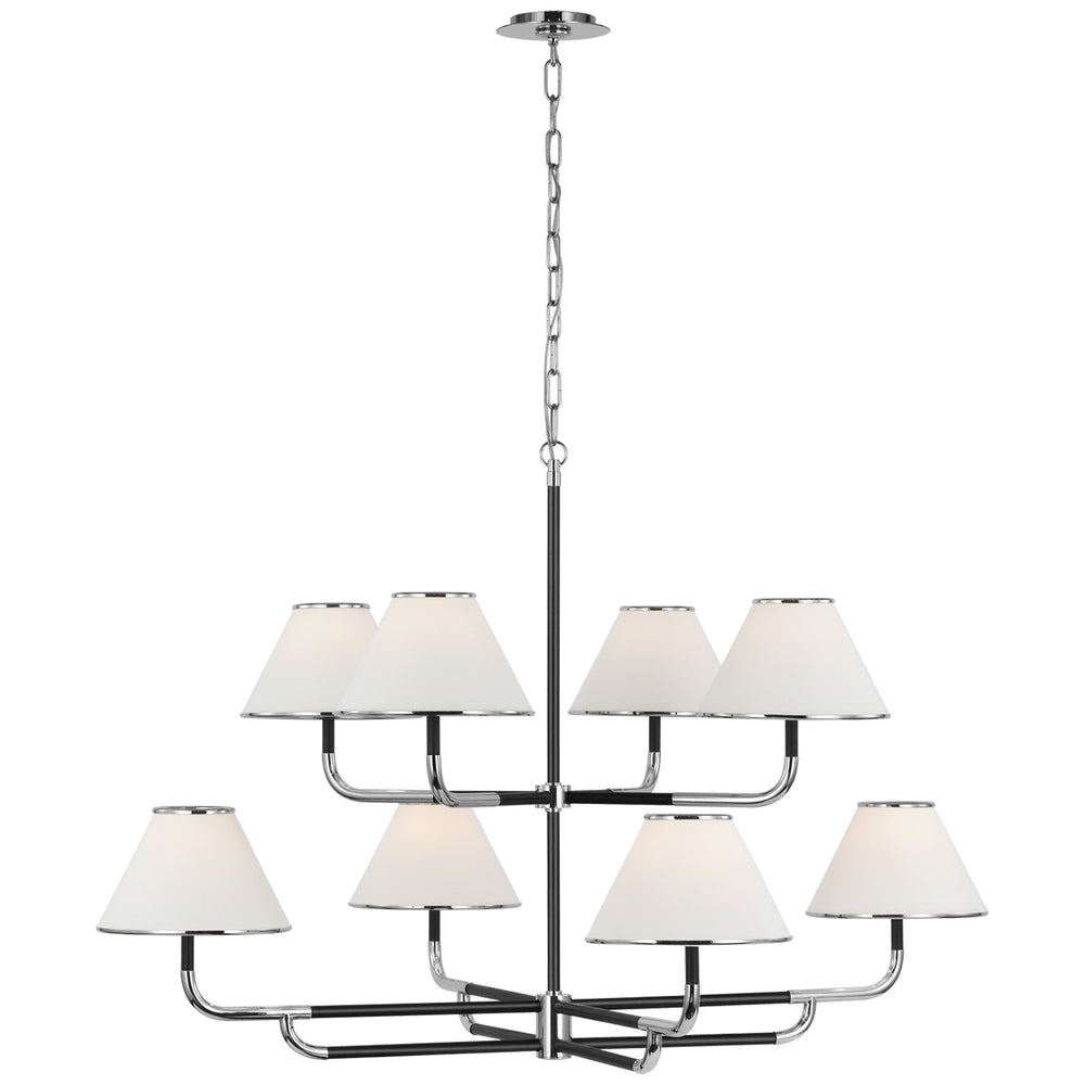 Visual Comfort Signature Canada - LED Chandelier - Rigby - Polished Nickel and Ebony- Union Lighting Luminaires Decor