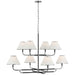 Visual Comfort Signature Canada - LED Chandelier - Rigby - Polished Nickel and Ebony- Union Lighting Luminaires Decor