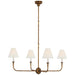 Visual Comfort Signature Canada - Four Light Chandelier - Piaf - Antique Gild- Union Lighting Luminaires Decor