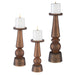 Uttermost - Candleholders, S/3 - Cassiopeia - Matte Butter Rum Glass- Union Lighting Luminaires Decor