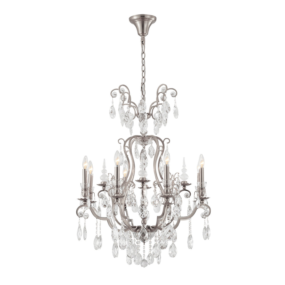 Bethel International Canada - Nine Light Chandelier - Pewter- Union Lighting Luminaires Decor