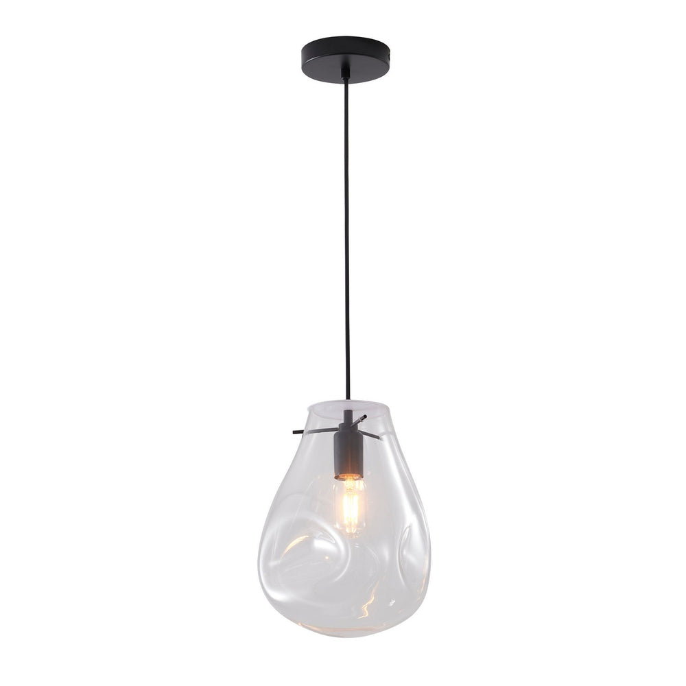 Bethel International Canada - One Light Pendant - Black & Clear- Union Lighting Luminaires Decor