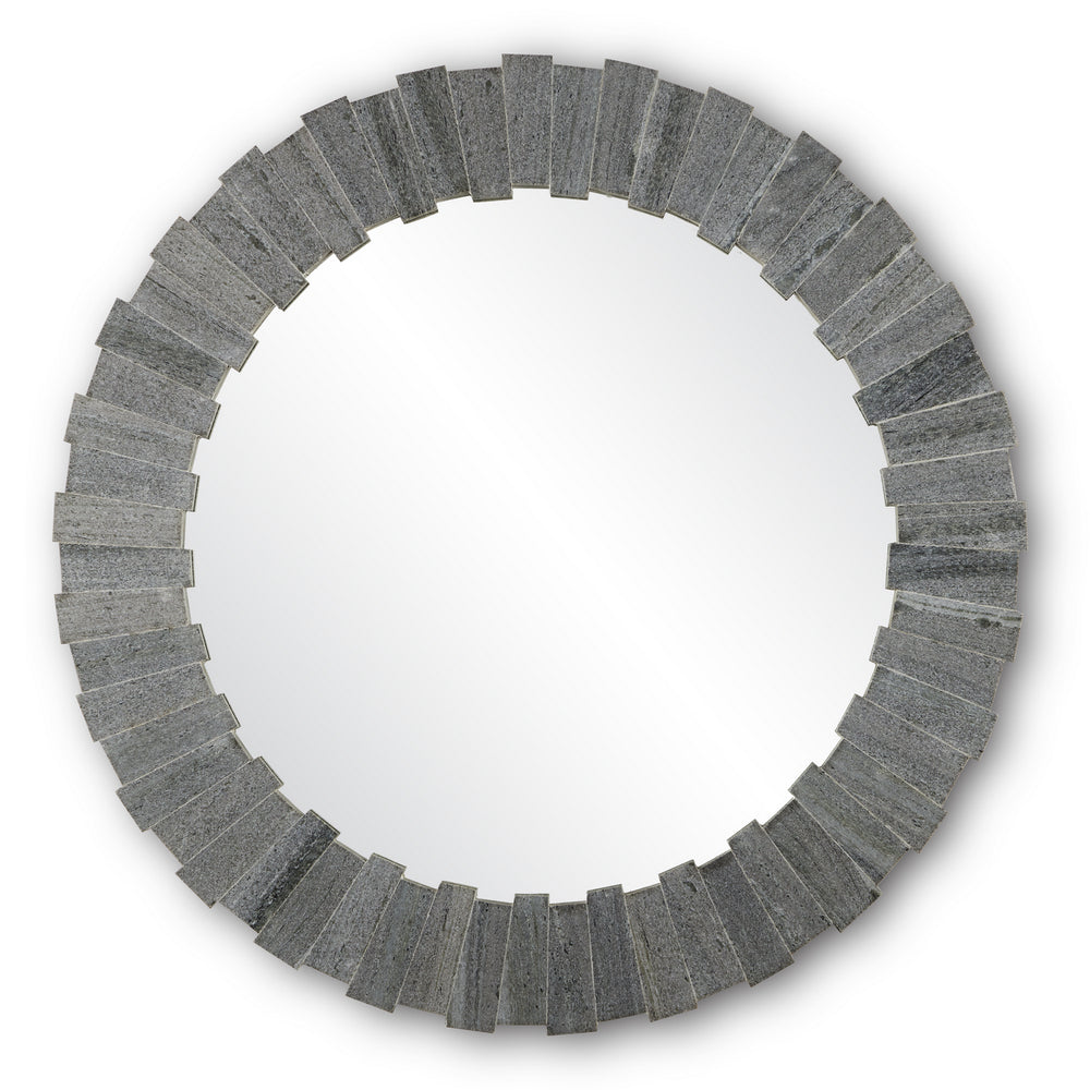 Currey and Company - Mirror - Dario Round Gray Mirror - Gray/Mirror- Union Lighting Luminaires Decor