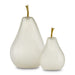 Currey and Company - Pear Set of 2 - Glass Pear - Matte Frost/Brass- Union Lighting Luminaires Decor