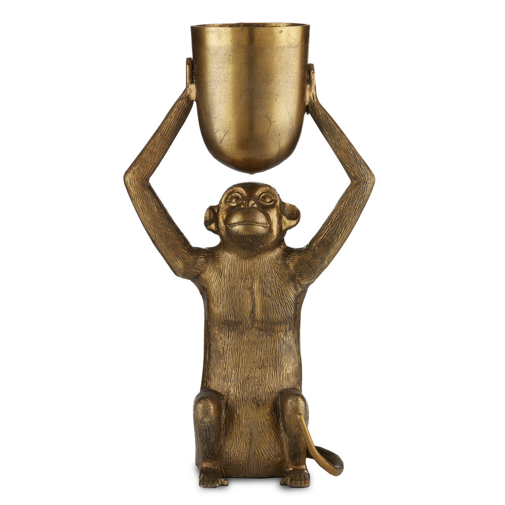 Currey and Company - Planter - Abu Collection - Antique Gold- Union Lighting Luminaires Decor