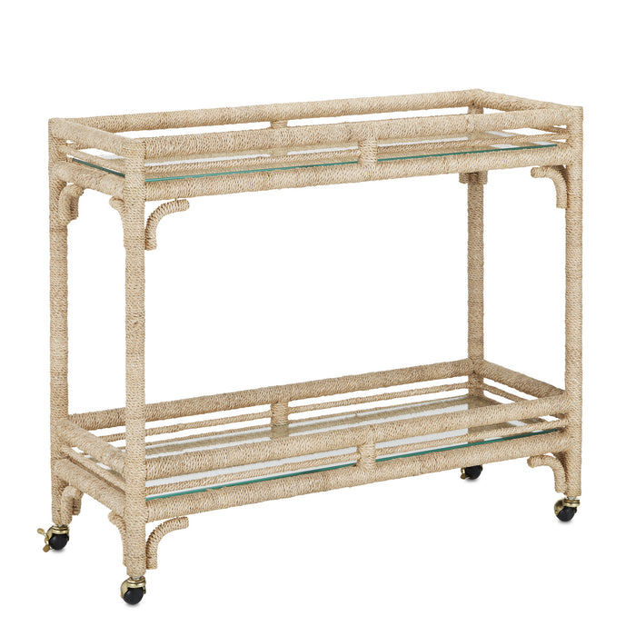 Currey and Company - Bar Cart - Olisa - Natural/Clear- Union Lighting Luminaires Decor