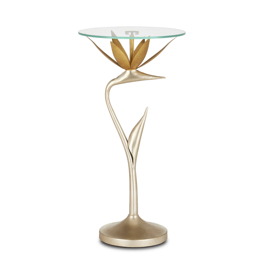 Currey and Company - Accent Table - Paradiso Collection - Contemporary Silver Leaf/Contemporary Gold Leaf- Union Lighting Luminaires Decor