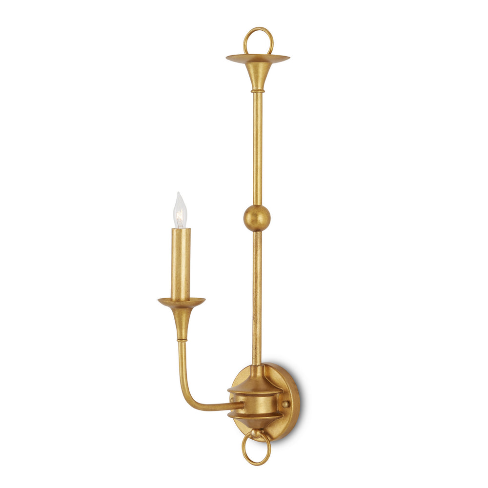 Currey and Company - One Light Wall Sconce - Nottaway Collection - Contemporary Gold Leaf- Union Lighting Luminaires Decor