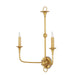Currey and Company - Two Light Wall Sconce - Nottaway Collection - Contemporary Gold Leaf- Union Lighting Luminaires Decor