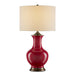 Currey and Company - One Light Table Lamp - Lilou Collection - Red/Antique Brass- Union Lighting Luminaires Decor