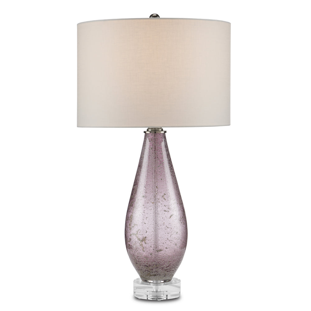 Currey and Company - One Light Table Lamp - Optimist Collection - Purple/Clear/Antique Nickel- Union Lighting Luminaires Decor