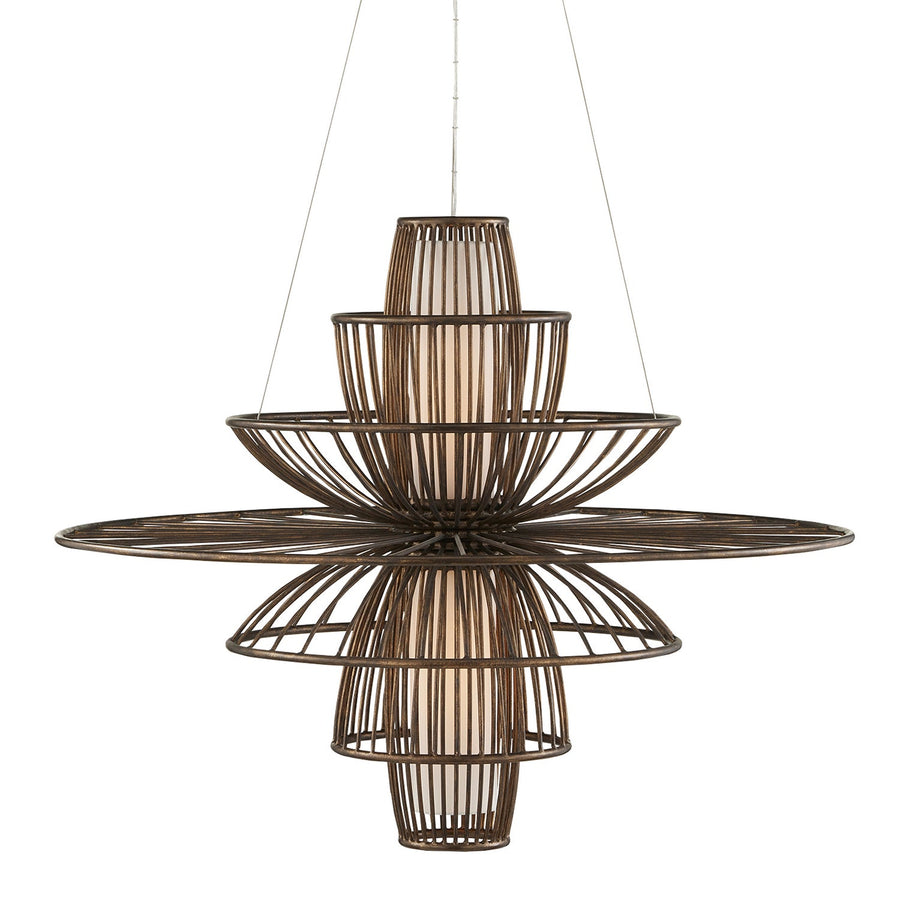Currey and Company - Two Light Chandelier - Benjiro - Cupertino/Off-White- Union Lighting Luminaires Decor