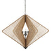 Currey and Company - Three Light Chandelier - Shizen Chandelier - Natural Rope/Hiroshi Gray- Union Lighting Luminaires Decor