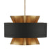 Currey and Company - Six Light Chandelier - Oxenwood Brass & Black Chandelier - Brass/Black- Union Lighting Luminaires Decor