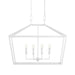 Currey and Company - Six Light Chandelier - Denison Collection - Gesso White- Union Lighting Luminaires Decor