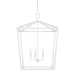 Currey and Company - Four Light Chandelier - Denison Collection - Gesso White- Union Lighting Luminaires Decor