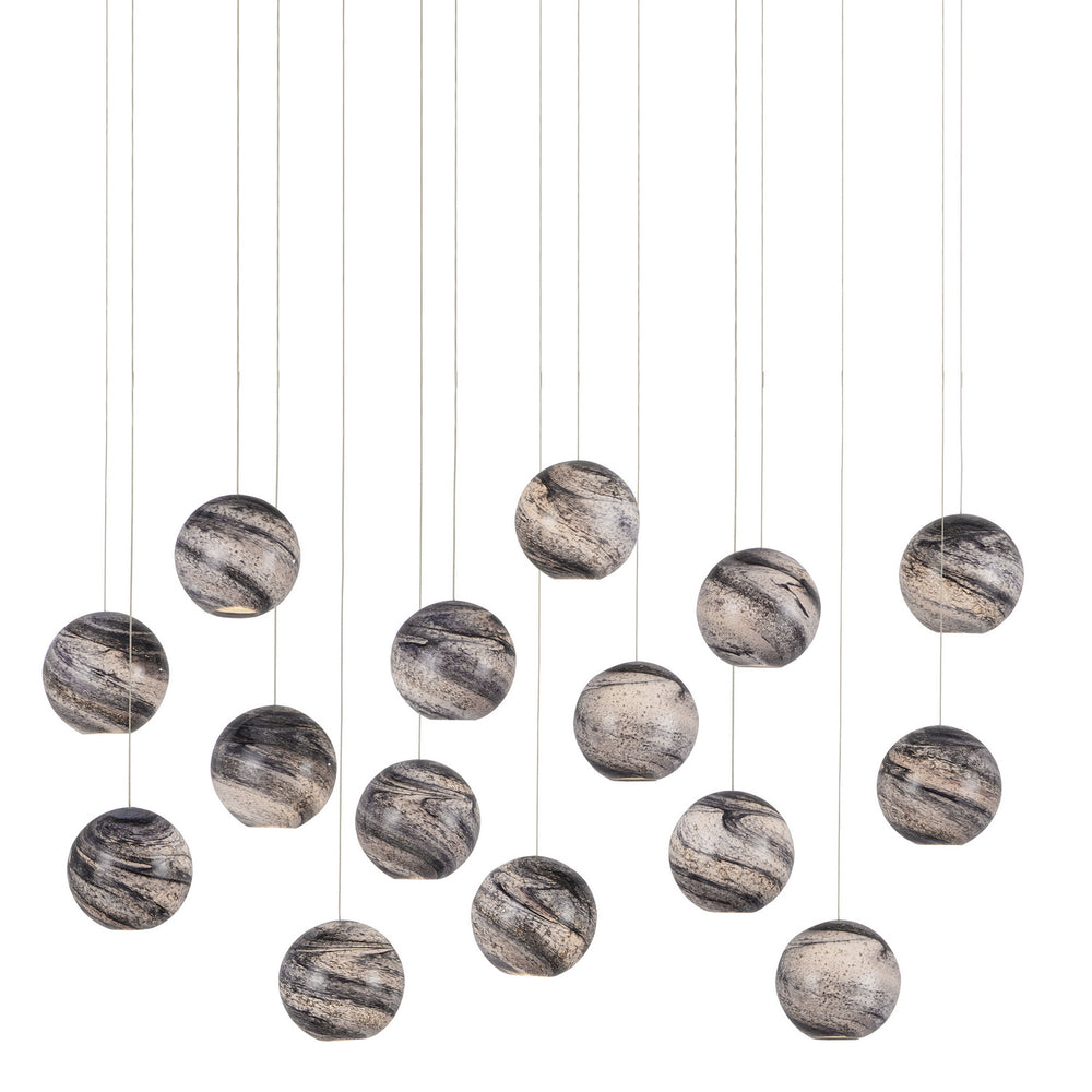 Currey and Company - 15 Light Pendant - Palatino Collection - Earth with Speckles- Union Lighting Luminaires Decor