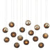 Currey and Company - 15 Light Pendant - Pathos - Charcoal/Antique Silver/Antique Gold/Silver- Union Lighting Luminaires Decor