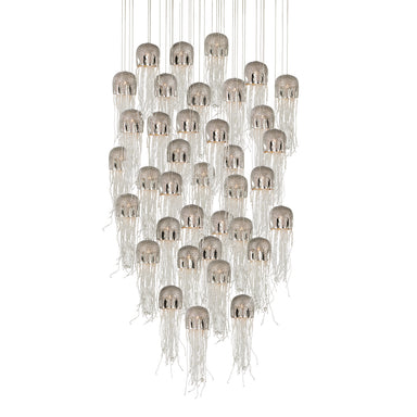 Currey and Company - 36 Light Pendant - Medusa - Nickel/Silver- Union Lighting Luminaires Decor