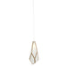 Currey and Company - One Light Pendant - Glace Collection - White/Antique Brass- Union Lighting Luminaires Decor