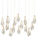 Currey and Company - 15 Light Pendant - Glace Collection - White/Antique Brass- Union Lighting Luminaires Decor