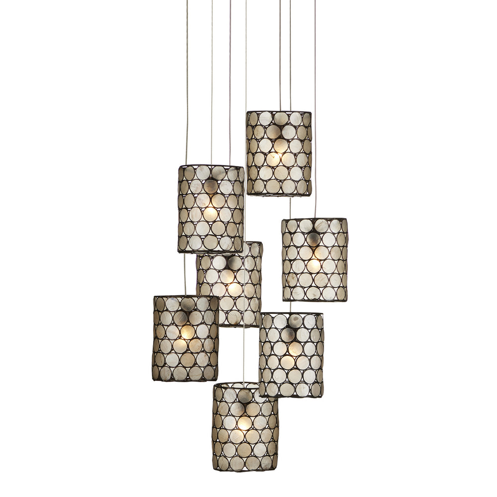 Currey and Company - Seven Light Pendant - Regatta Collection - Cupertino- Union Lighting Luminaires Decor