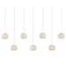 Currey and Company - Seven Light Pendant - Piero - Sugar White/Silver- Union Lighting Luminaires Decor
