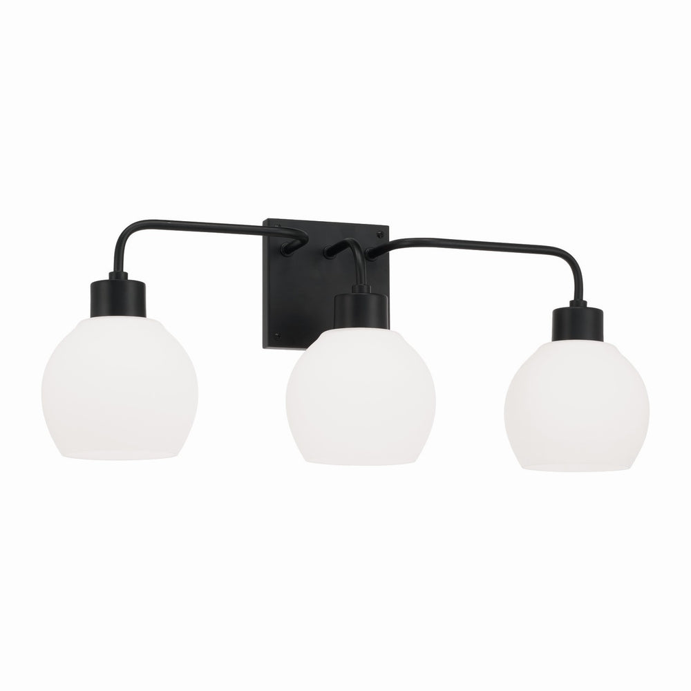 Capital Lighting - Three Light Vanity - Tanner - Matte Black- Union Lighting Luminaires Decor