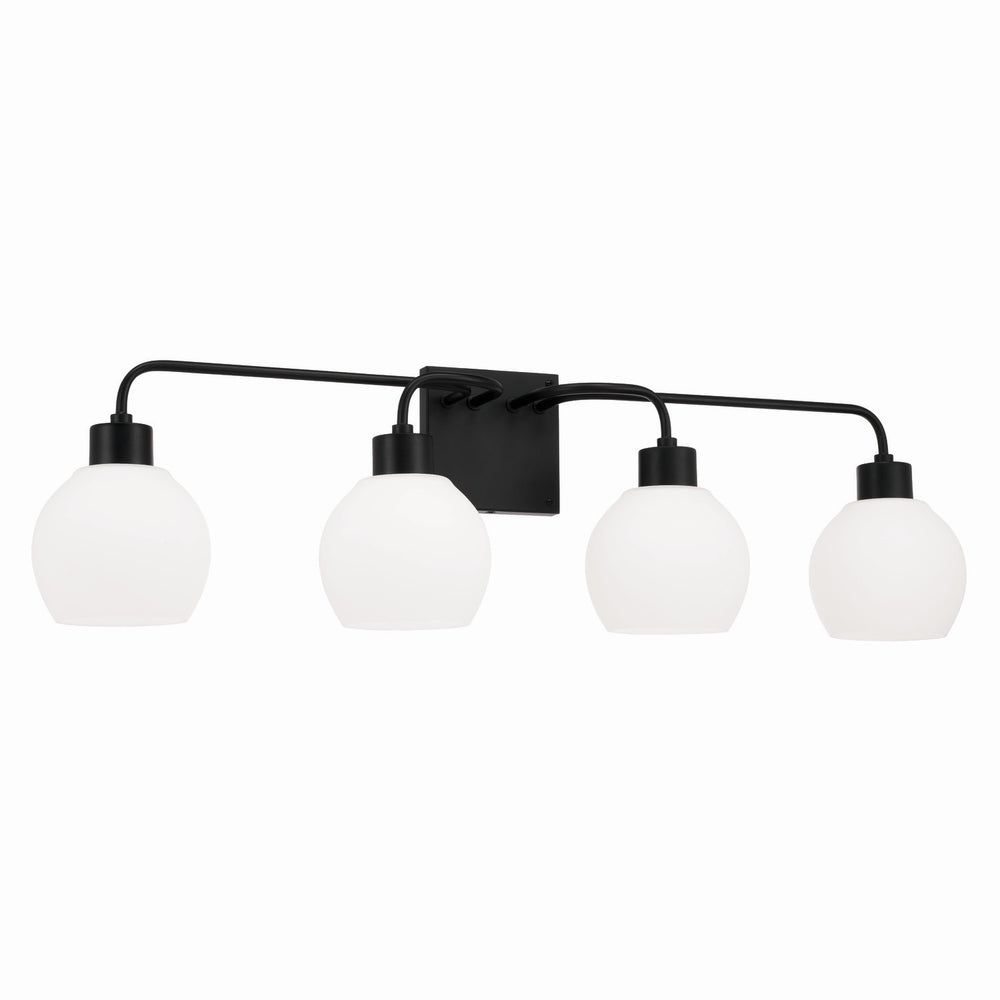 Capital Lighting - Four Light Vanity - Tanner - Matte Black- Union Lighting Luminaires Decor