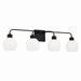 Capital Lighting - Four Light Vanity - Tanner - Matte Black- Union Lighting Luminaires Decor