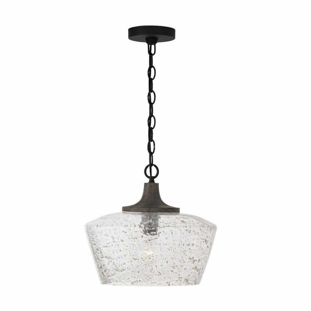 Capital Lighting - One Light Pendant - Clive - Carbon Grey and Black Iron- Union Lighting Luminaires Decor