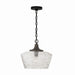 Capital Lighting - One Light Pendant - Clive - Carbon Grey and Black Iron- Union Lighting Luminaires Decor