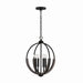 Capital Lighting - Four Light Pendant - Clive - Carbon Grey and Black Iron- Union Lighting Luminaires Decor