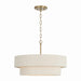 Capital Lighting - Four Light Pendant - Delaney - Matte Brass- Union Lighting Luminaires Decor