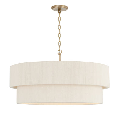 Capital Lighting - Four Light Pendant - Delaney - Matte Brass- Union Lighting Luminaires Decor