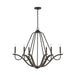 Capital Lighting - Six Light Chandelier - Clive - Carbon Grey and Black Iron- Union Lighting Luminaires Decor