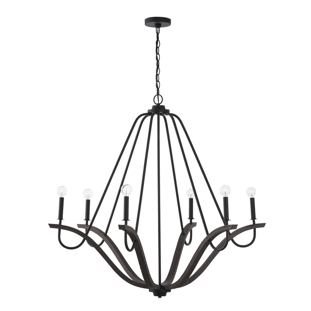 Capital Lighting - Six Light Chandelier - Clive - Carbon Grey and Black Iron- Union Lighting Luminaires Decor