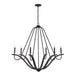 Capital Lighting - Six Light Chandelier - Clive - Carbon Grey and Black Iron- Union Lighting Luminaires Decor