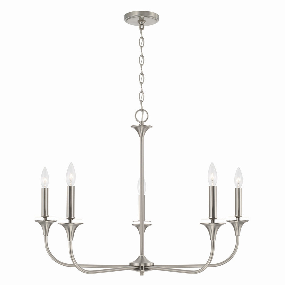 Capital Lighting - Five Light Chandelier - Presley - Brushed Nickel- Union Lighting Luminaires Decor