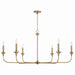Capital Lighting - Six Light Chandelier - Presley - Aged Brass- Union Lighting Luminaires Decor
