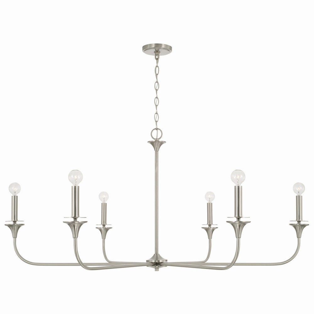 Capital Lighting - Six Light Chandelier - Presley - Brushed Nickel- Union Lighting Luminaires Decor