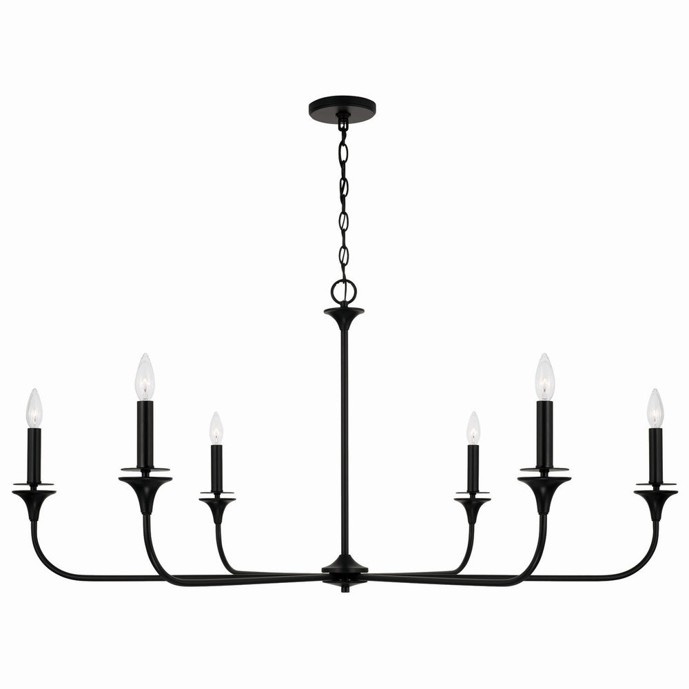 Capital Lighting - Six Light Chandelier - Presley - Matte Black- Union Lighting Luminaires Decor