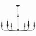 Capital Lighting - Six Light Chandelier - Presley - Matte Black- Union Lighting Luminaires Decor