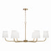 Capital Lighting - Six Light Chandelier - Brody - Aged Brass- Union Lighting Luminaires Decor