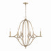 Capital Lighting - Six Light Chandelier - Claire - Brushed Champagne- Union Lighting Luminaires Decor